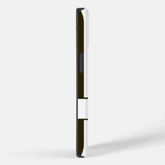 Coques Case-Mate iPhone Bandes automnales au chocolat avec monogramme (Verso / Droite)