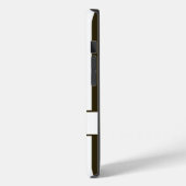 Coques Case-Mate iPhone Bandes automnales au chocolat avec monogramme (Verso / Gauche)
