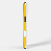 Coques Case-Mate iPhone Bandes automnales de moutarde avec monogramme (Verso / Droite)