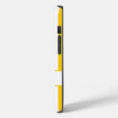 Coques Case-Mate iPhone Bandes automnales de moutarde avec monogramme (Verso / Gauche)