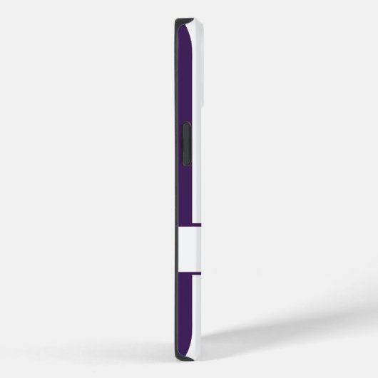 Coques Case-Mate iPhone Bandes automnales pourpres avec monogramme (Verso / Droite)