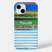 Coques Case-Mate iPhone Bandes avec son nom (Verso)