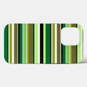 Coques Case-Mate iPhone Bandes blanches vert mignonne (Verso (horizontal))