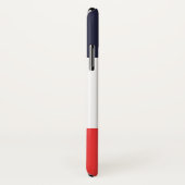 Coques Case-Mate iPhone Bandes Bleu Blanc & Rouge Rayées (Dos/Droite)