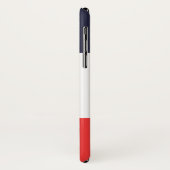 Coques Case-Mate iPhone Bandes Bleu Blanc & Rouge Rayées (Dos/Gauche)