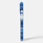 Coques Case-Mate iPhone Bandes bleu monogramme (Verso / Gauche)