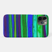 Coques Case-Mate iPhone Bandes bleues et vertes (Dos (Horizontal))