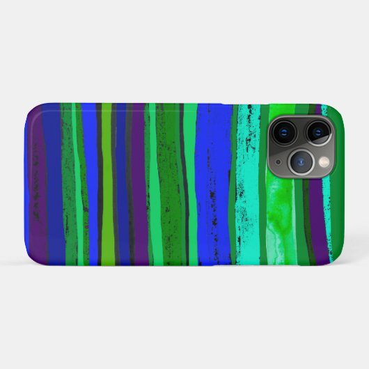 Coques Case-Mate iPhone Bandes bleues et vertes (Dos (Horizontal))