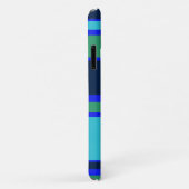 Coques Case-Mate iPhone Bandes bleues et vertes (Dos/Droite)