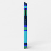 Coques Case-Mate iPhone Bandes bleues et vertes (Dos/Gauche)