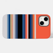 Coques Case-Mate iPhone Bandes bleues orange (Verso (horizontal))