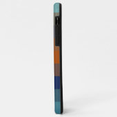 Coques Case-Mate iPhone Bandes bleues, orange, vertes et grises (Dos/Gauche)