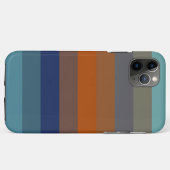 Coques Case-Mate iPhone Bandes bleues, orange, vertes et grises (Dos (Horizontal))