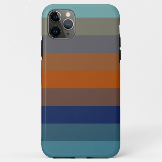 Coques Case-Mate iPhone Bandes bleues, orange, vertes et grises (Dos)