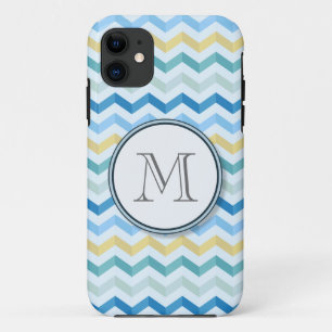 Etui iPhone Case-Mate Bandes Chevron Ocean Shore avec Monogramme rond