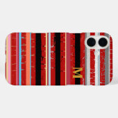 Coques Case-Mate iPhone Bandes cool avec initiale personnalisée (Verso (horizontal))