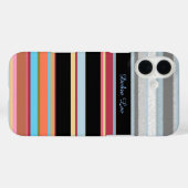 Coques Case-Mate iPhone Bandes cool avec nom personnalisé (Verso (horizontal))