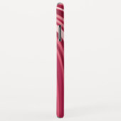 Coques Case-Mate iPhone Bandes courbes en rouge et blanc (Dos/Droite)