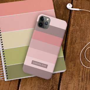 Case-Mate iPhone Case Bandes d'art Mauve Taupe Rose personnalisées