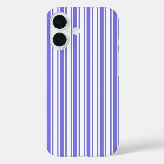 Coques Case-Mate iPhone Bandes de bonbons bleu et blanc (Verso)
