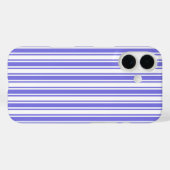 Coques Case-Mate iPhone Bandes de bonbons bleu et blanc (Verso (horizontal))