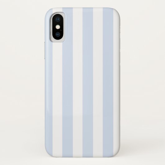 Coques Case-Mate iPhone Bandes de bonbons bleu pâle et blanc (Dos)