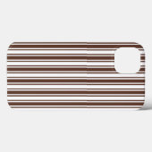 Coques Case-Mate iPhone Bandes de bonbons brun et blanc chocolat Coque-Mat (Verso (horizontal))