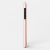 Coques Case-Mate iPhone Bandes de bonbons corail et blanc (Dos/Gauche)