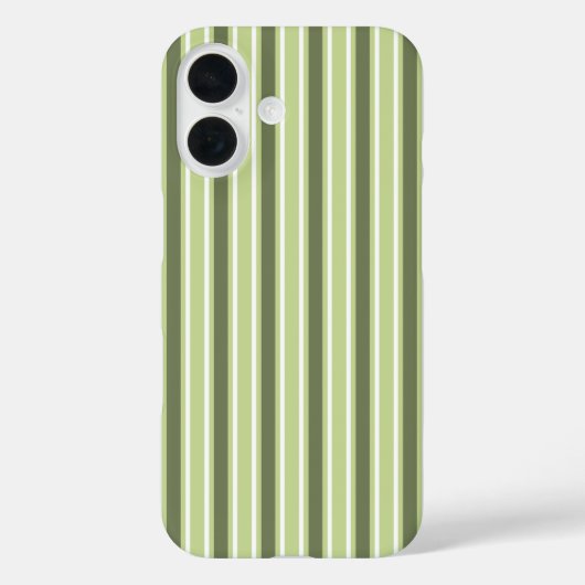 Coques Case-Mate iPhone Bandes de bonbons d'olive et blanc (Verso)