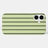 Coques Case-Mate iPhone Bandes de bonbons d'olive et blanc (Verso (horizontal))
