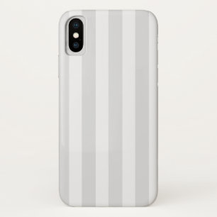 Case-Mate iPhone Case Bandes de bonbons gris clair et blanc