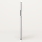 Coques Case-Mate iPhone Bandes de bonbons gris clair et blanc (Dos/Droite)