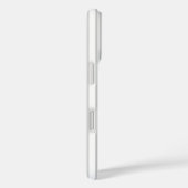 Coques Case-Mate iPhone Bandes de bonbons gris clair et blanc (Verso / Droite)