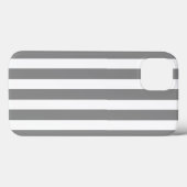 Coques Case-Mate iPhone Bandes de bonbons gris et blanc Coque-Mate iPhone  (Verso (horizontal))