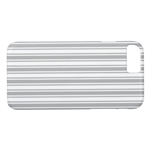 Coques Case-Mate iPhone Bandes de bonbons grises et blanches (Dos (Horizontal))
