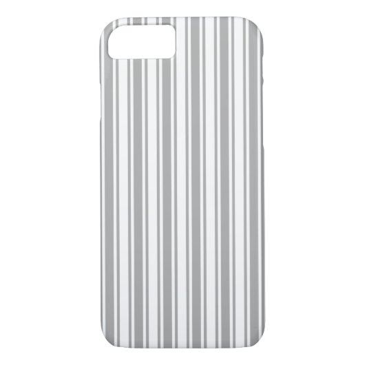Coques Case-Mate iPhone Bandes de bonbons grises et blanches (Dos)