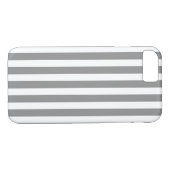 Coques Case-Mate iPhone Bandes de bonbons grises et blanches (Dos (Horizontal))
