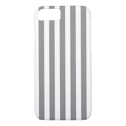 Coques Case-Mate iPhone Bandes de bonbons grises et blanches (Dos)