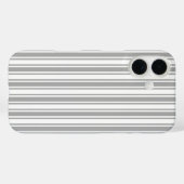 Coques Case-Mate iPhone Bandes de bonbons grises et blanches Coque-Mate co (Verso (horizontal))