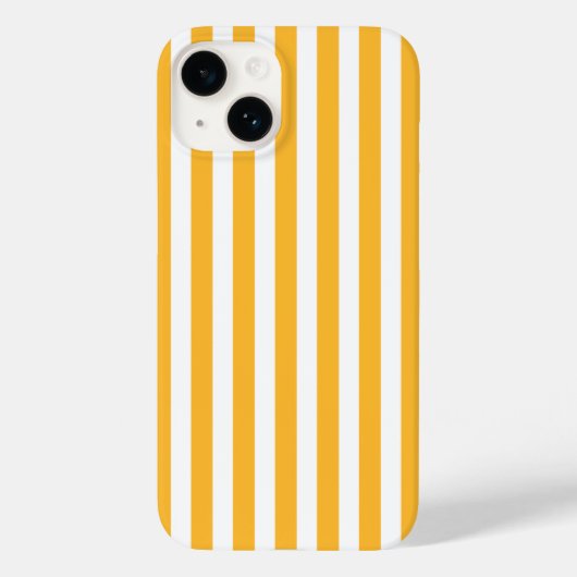 Coques Case-Mate iPhone Bandes de bonbons jaune et blanc ensoleillé (Verso)