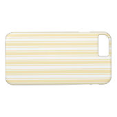 Coques Case-Mate iPhone Bandes de bonbons jaune pâle et blanc (Dos (Horizontal))