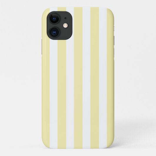 Coques Case-Mate iPhone Bandes de bonbons jaunes et blancs (Dos)
