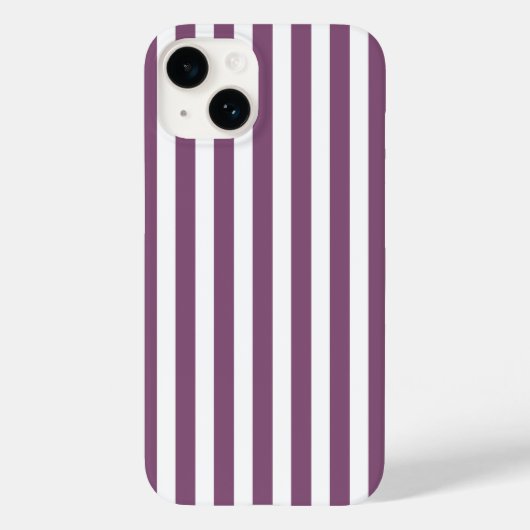 Coques Case-Mate iPhone Bandes de bonbons mauves et blanches (Verso)