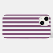 Coques Case-Mate iPhone Bandes de bonbons mauves et blanches (Verso (horizontal))