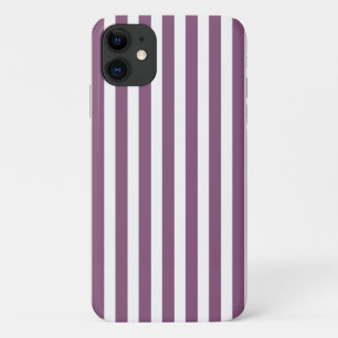 Case-Mate iPhone Case Bandes de bonbons mauves et blanches