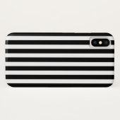 Coques Case-Mate iPhone Bandes de bonbons noir et blanc (Dos (Horizontal))