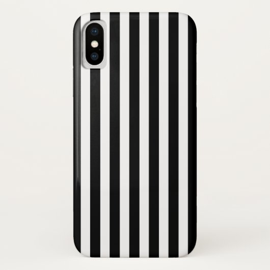 Coques Case-Mate iPhone Bandes de bonbons noir et blanc (Dos)