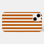 Coques Case-Mate iPhone Bandes de bonbons orange et blanc brûlés (Verso (horizontal))
