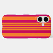 Coques Case-Mate iPhone Bandes de bonbons rose et orange (Verso (horizontal))