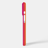 Coques Case-Mate iPhone Bandes de bonbons rose et orange (Verso / Gauche)
